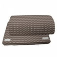 thumbnail image 4 of Earth Tones Foot Rest, Wavy Zig Zag Chevron Geometric Mosaic Style Lines Modern Illustration, Non-Slip Backing Adjustable Ergonomic Memory Foam Leg Support for Office, Taupe and White, by Ambesonne, 4 of 5