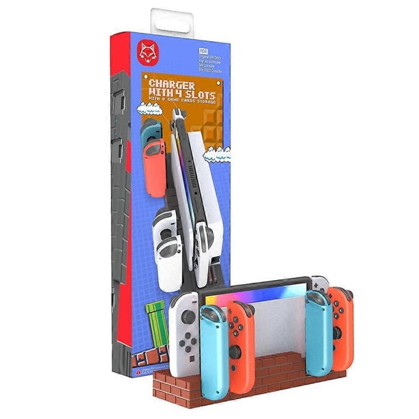 W0V TOPWOLF HS-SW488 For Nintendo Switch Switch OLED Joy-Con Controllers R7Q Charging Dock Game Card