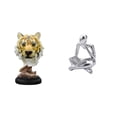 thumbnail image 1 of Escultura de cabeza de tigre, estatua abstracta de lector, figura de mesa, cabeza de animal de resina, estatua moderna, artesanía única, adecuada para, 1 of 8
