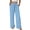 Light Blue, variant on SwiftWear Women Striped Pants High Waisted Wide Leg Trousers with Pockets Drawstring Smocked Waist Casual Palazzo Pants