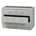 thumbnail image 3 of Baxton Studio Cadmus Modern Light Grey Channel-Tufted Fabric 4-Drawer Dresser, 3 of 6