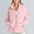 thumbnail image 2 of Lindreshi Womens Full-Zip Hooded Sweatshirt Women's Loose Long Sleeve Casual Zipper Tops Blouse with Pocket Sweatshirt Jackets, 2 of 9