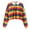 Red, variant on Teen Girls Cute Stripe Cropped Tops, Women Collared Button up Long Sleeve Crop Sweatshirt Pullover Henley Blouses Top