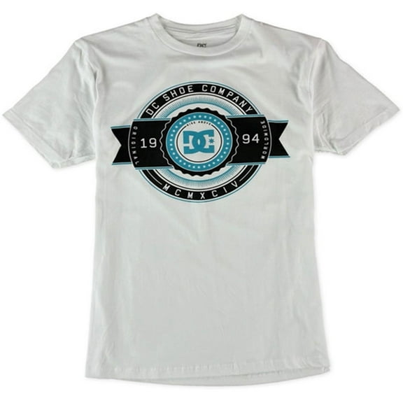 DC Mens Rise Above Graphic T-Shirt, White, Medium