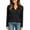 Black, variant on Knitted Striped Fall Tops for Women V Neck Solid Color Loose Fit Sweater Long Sleeve Warm Brushed Undershirts