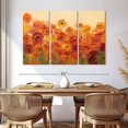 thumbnail image 3 of Elephant Stock Vibrant Summer Poppies Wall Art - Horizontal Multi Panel Canvas - Living Room Wall Decor - Floral And Botanical Multi Panel - Orange And Green Decor By Silvia Vassileva - 65" x 42", 3 of 8