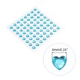 thumbnail image 2 of Uxcell 512 Pcs Heart Rhinestone 6mm Self Adhesive Gems Stickers Jewelry Stickers for Arts & Crafts, DIY Blue, 2 of 6
