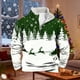 thumbnail image 1 of Ceisia Warm Fleece-Lined Mens Loose Fit Christmas Print Half-Zip Stand Collar Sweatshirt Gifts, 1 of 6