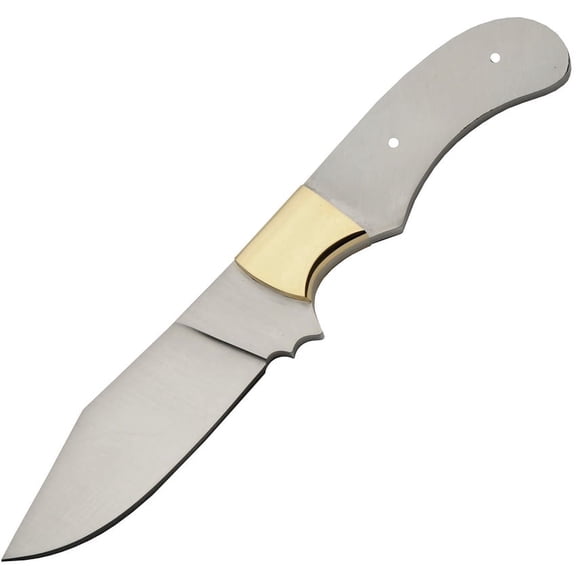 SZCO 8 Inch Fixed Blade Camping Knife 4 Inch Stainless Steel Clip Point Blade Brass Guard Heavy Duty Outdoor Utility Knife
