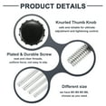 thumbnail image 3 of Uxcell Knurled Clamping Knobs Handle Thumb Screws Bolt Knobs Male Thread Head for Electronics Automotive Furniture Assembly Wood Working DIY Projects M6 x 25 mm x 18 mm, 3 of 6