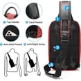 thumbnail image 4 of BANGE Bolso Cruzado Unisex de 11 Pulgadas con Compartimento Separado, Bolso Ligero E Impermeable para el Trabajo (Rojo), 4 of 9