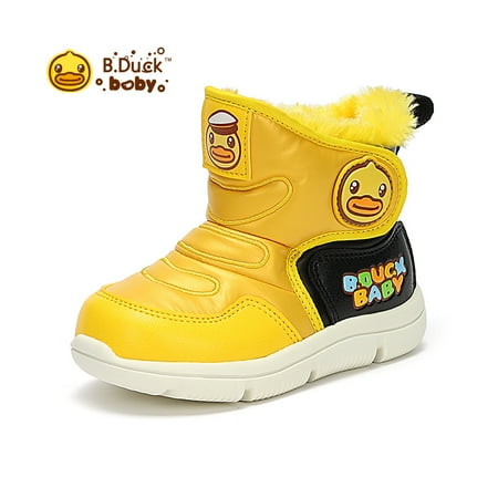 

B.Duck Toddler Kids Fleece Snow Boots With Cute Duck Design For Winter New