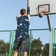 thumbnail image 5 of Xecao Space Dinosaur print basketball shirt for both men and women, a unisex basketball jersey perfect for theme parties-Medium, 5 of 6