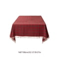 thumbnail image 3 of Christmas Tablecloth for Holiday Dining - Linen Washable Reusable Rectangular Table Cover for Christmas Decorations, Parties, and Daily Use, 3 of 6
