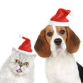 thumbnail image 2 of 1pc Pet Dog Christmas Hat Plush Plaid Hat Headdress Holiday Party Costumes Christmas Party Outfit Supplies He Qiyong unisex, 2 of 2