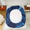 thumbnail image 5 of Feelyou Eat Basketball Sleep Queen Sheet Sets for Boys, Navy Red Cartoon Flat Sheet, Modern Sports Theme Queen Fitted Sheet, Super Cozy Room Decor, 4-Piece, 5 of 7