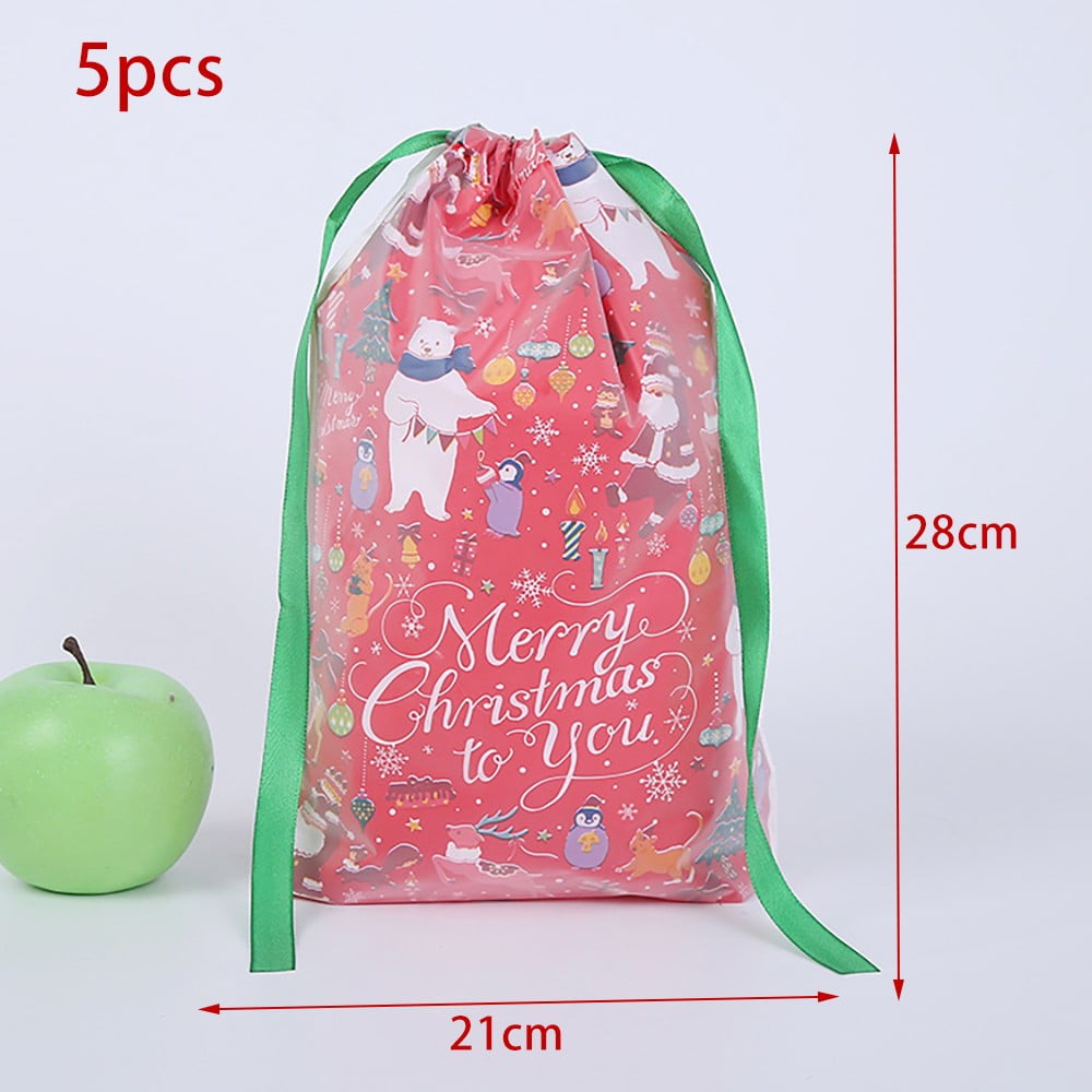 5Pcs Santa Pants Christmas Candy Bag Gift Xmas Decor Wine Stocking Bottle Bag US