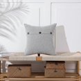 thumbnail image 3 of Pillow Covers 18x18 Inch With Triple Buttons Set Of 2 Chenille Rustic Farmhouse Decorative Couch Decoration, 3 of 5