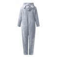 thumbnail image 5 of YunPes Girls Boys Fleece Jumpsuits Cute Christmas Halloween Onesie Solid Zipper Warm Sherp𝐚 Cute Bear Hooded Romper for Kids, 5 of 5