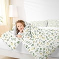 thumbnail image 3 of Erosebridal Yellow Blossoms Full Size Comforter Sets for Girls, Green Leaves Bedding Sets, Reversible, 3pcs, 3 of 6