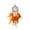Orange #6, variant on Colorful Feather Dream Catcher Wind Chime | 47 Inch Wall Hanging Decor with Crystal Stones | Car Pendant & Home Ornament | Includes 1 Piece