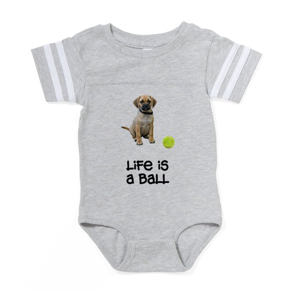 CafePress - FIN Puggle Life - Cute Infant Baby Football Bodysuit