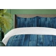 thumbnail image 4 of Ambesonne Dark Blue Duvet Cover Sets, Wooden Planks Texture, 2-King, Pale Blue Dark Blue, 4 of 7