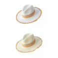 thumbnail image 1 of de ,sombreros de vaquero de paja mujer playa fedora,sombreros de estilo vintage mujer primavera hombre,sombrero de mujer Sombrero Panamá Niñas,Fedora Baoblaze Sombrero de paja de ala ancha, 1 of 8