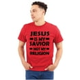 thumbnail image 3 of Jesus Is My Savior Not My Religion Men's Graphic T Shirt Tees Brisco Brands L, 3 of 6