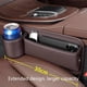 thumbnail image 2 of Mylanci Bolsa de cuero para portavasos de coche, caja de almacenamiento para asiento de coche con portavasos, organizador de relleno para huecos de asiento de coche, bolsa de cuero para huecos de coch, 2 of 7