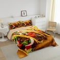 thumbnail image 2 of Taco Comforter Set Full for Adults ,Burrito Tortilla Bedding Set Funny Decor for Home,Realistic Food Bedding Comforter Sets Novelty Tacos Birthday Gifts Quilt Bed Set 3Pcs, 2 of 5
