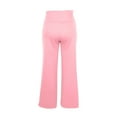 thumbnail image 3 of Womens Wide Leg Sweatpants High Waisted Drawstring Baggy Pants Workout Joggers Trouser with Pockets Pinky M, 3 of 8