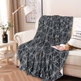 thumbnail image 2 of Spider Web Halloween Pattern Round Blanket,Comfortable Soft Flannel Throw Blanket,All Season,Warm Lightweight Blankets for Sofa Bed Couch Living Room Chair 60"x60", 2 of 5