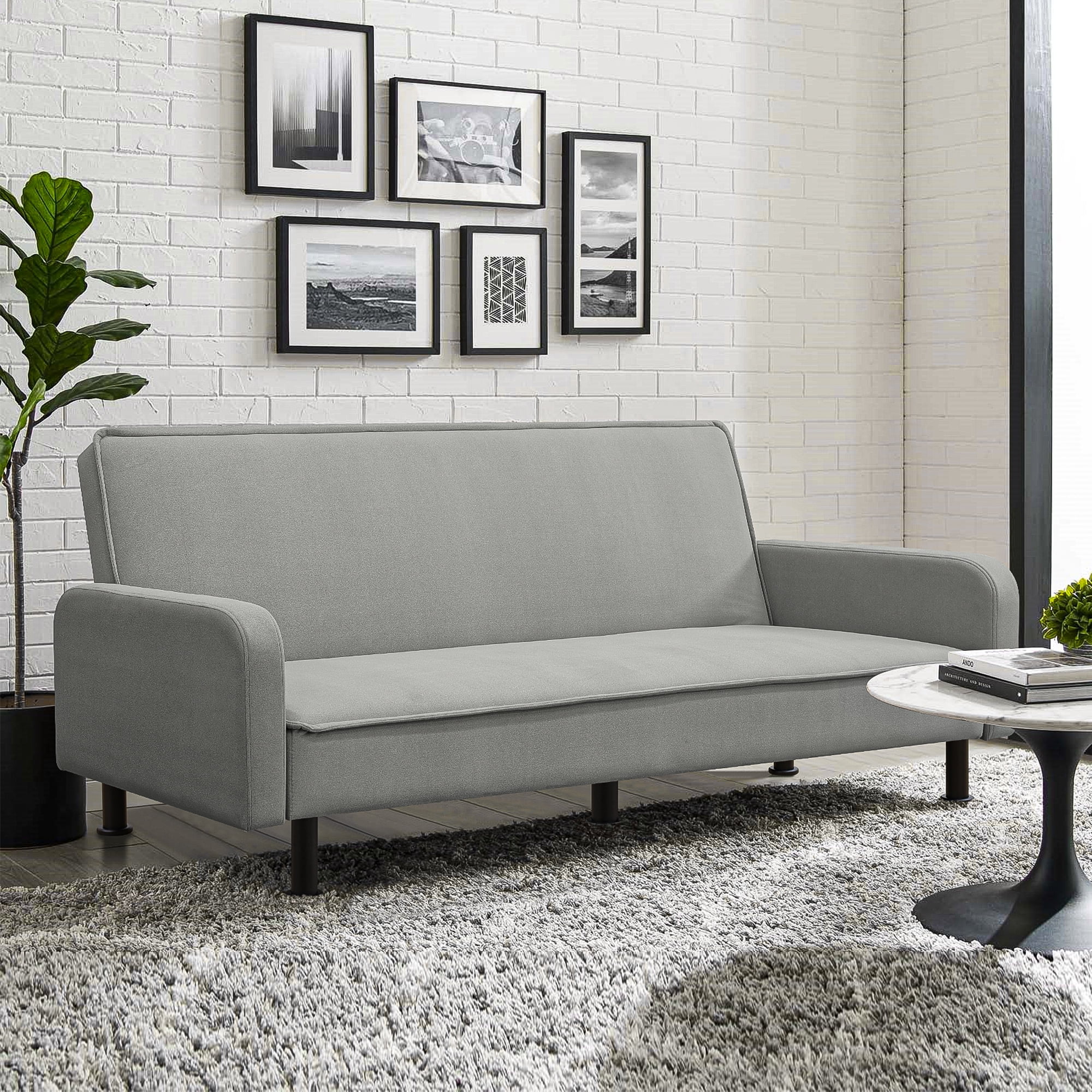 Spaco Futon Sofa Bed Convertible Futon Sleeper Sofa for Living Room Furniture, Grey Spaco Futon Sofa Bed Convertible Futon Sleeper Sofa for Living Room Furniture, Grey