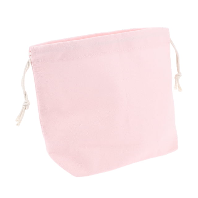 Bolsa de maquillaje pequeña con cordón para mujeres Unique Bargains para actividades al aire libre, viajes y vacaciones, color rosa claro-M