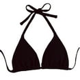 thumbnail image 4 of Rigardu Hot Sale!! String Bikini Tops for Women Bathing Suit Swim Tops Triangle Bikini Top Bag Plus Size Beach Bikini Large Backless Swimsuit Top for Women Black Xl, 4 of 7
