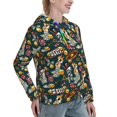 thumbnail image 6 of Picia Vintage Casino Chips Pattern Casual Women's Hoodie, Hooded Sweatshirt with Kangaroo Pocket, Comfortable Pullover with Eye-catching Drawstrings-XX-Large, 6 of 7