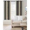 thumbnail image 2 of Boho Streiped Blackout Curtains 63 Inches Long for Bedroom, Vintage Abstract Beige Vertical Stripes Thermal Insulated Room Darkening Black Out Window Curtain Panels Grommet Drapes for Living Room, 2 of 8