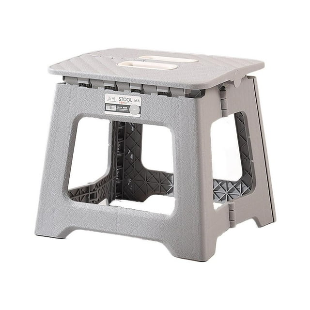 Tabouret Pliant Portable Tabouret Compact Pliable pour Camping Pêche Pique-Niques Matériau PP Robuste Siège Antidérapant Rangement Facile à Transporter