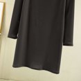 thumbnail image 5 of YHAJDS Women's Casual Dress,Fall Dresses for Women Long Sleeve Dress Solid Color Crew Neck Knee Length Comfortable Thermal Fleece Casual Dress with Sleeves, 5 of 5