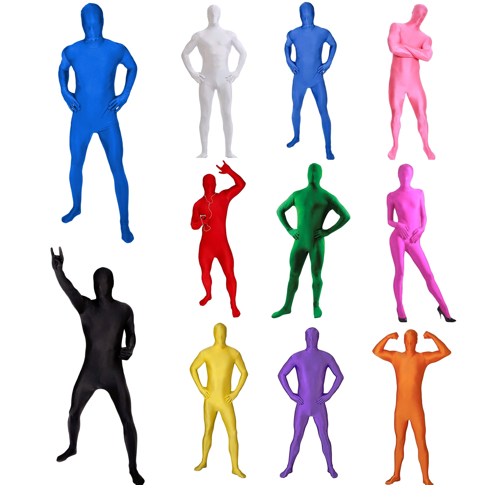 Women Men Unisex Full Body Suit Halloween Costumes for Adults Skinny