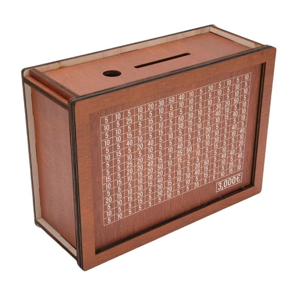 Boîte d'économie d'argent, Boîte d'économie d'argent Box adulte amical de buis réutilisable pratique avec comptoir pour la maison