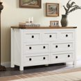 thumbnail image 6 of OKD Farmhouse 7 Drawers Dresser Storage Cabinet, Antique White, 6 of 6