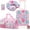 Pink Love, variant on Kids Carry on Luggage Sets Hard Shell Suitcases for Girls Women with Wheels Hardshell Suitcase with Duffle Bag for Travel Neck Pillow Airplane