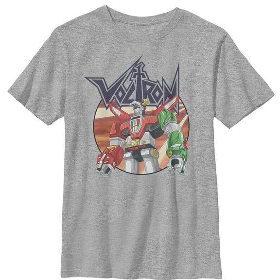 Boy's Voltron: Defender of the Universe Robot Circle  Graphic Tee Athletic Heather Large