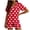 Red, variant on yillto Pajamas Set for Women Short Sleeve Sleepwear Pjs Shorts Lounge Ruffle Sets Soft Nightwear S-XXL