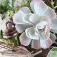 thumbnail image 3 of Succulent Mix Spiral Vine Artificial Wreath, 22-Inch, 3 of 5