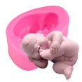 thumbnail image 1 of Molde de silicona 3D para bebé, molde de azúcar y Chocolate, herramienta de decoración de pasteles, bonito molde para dulces DIY para dormir, Baby Shower, 1 of 8