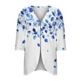 thumbnail image 6 of Purcolt Women's Hawaii Kimono Cardigans Lightweight Casual 3/4 Sleeve Loose Open Front Cardigans Summer Beach Cover up Tops, 6 of 7