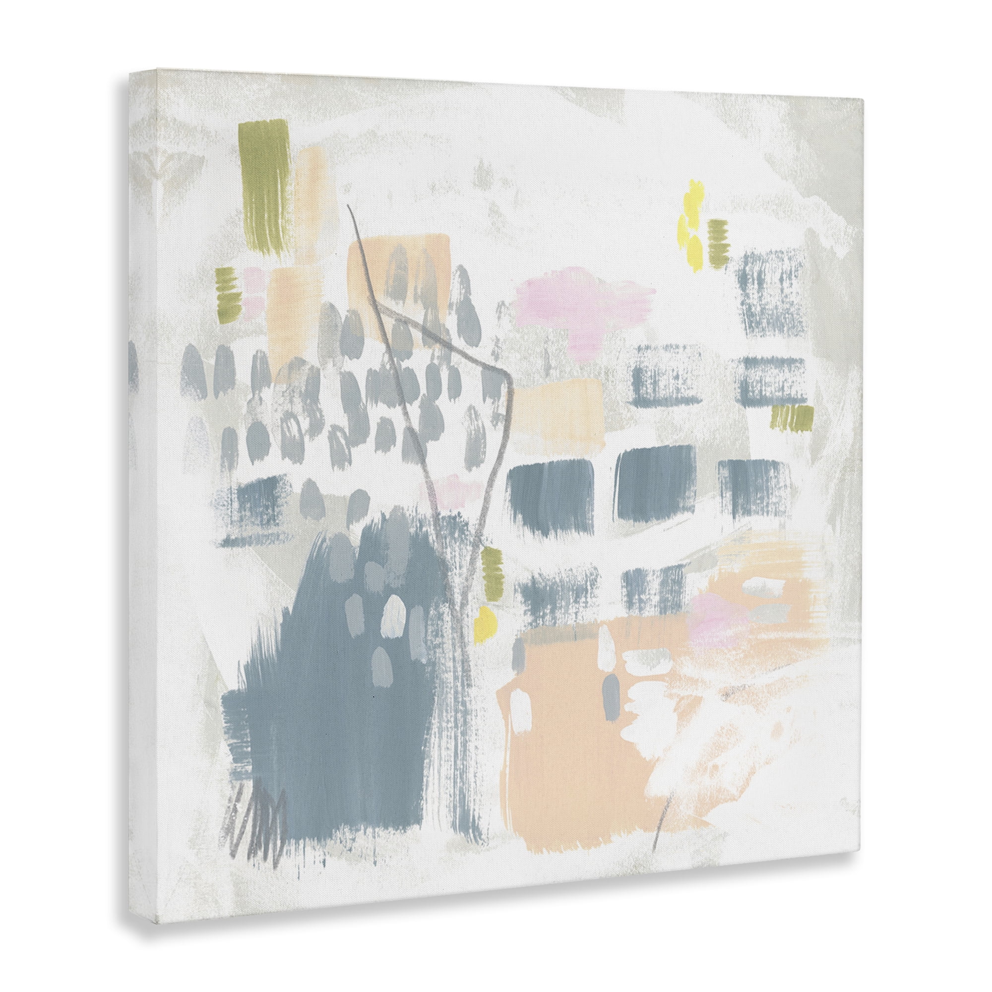 Stupell Industries Varied Pastel Patterns Abstract Painting Gallery Wrapped Canvas Art Print Wall Art, 30 x 30